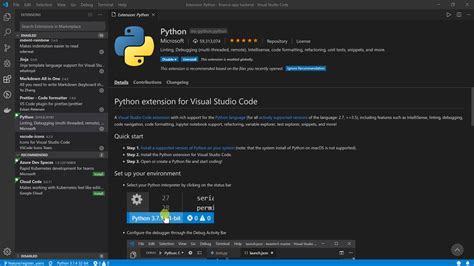 python extension for visual studio code not installing
