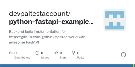 python fastapi example project github