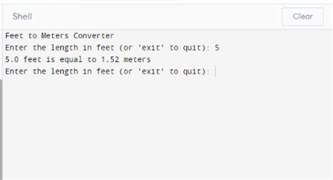 Python Feet To Meters Conversion