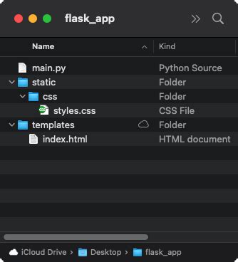 Python Flask Template Css