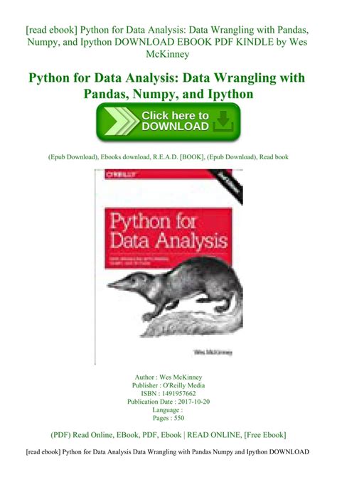 python for data analysis data wrangling with pandas numpy and ipython pdf download