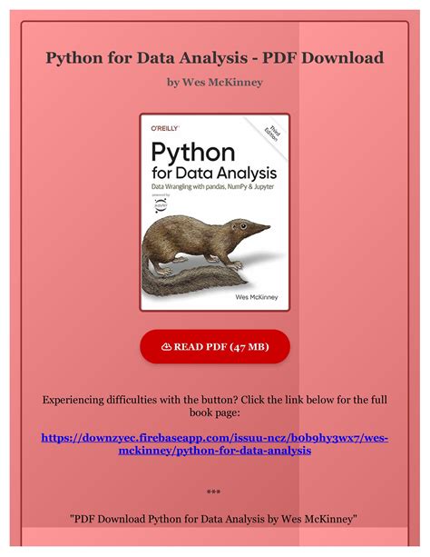 python for data analysis pdf mckinney