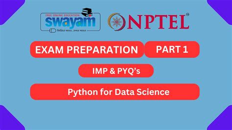 python for data science nptel exam pattern
