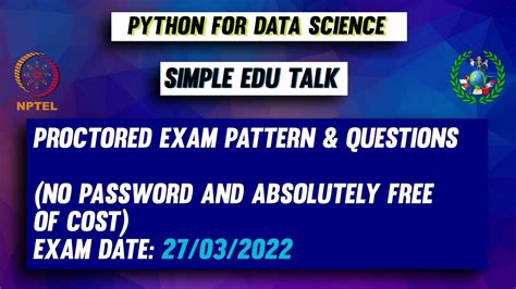python for data science nptel previous year question papers 2022