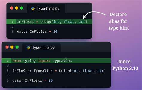 python function data type hint