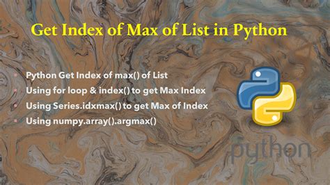 python get max value in list and index
