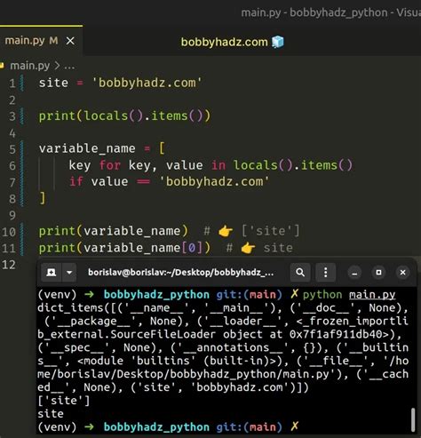 python get variable name of object