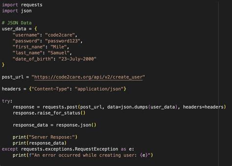 python http post json example