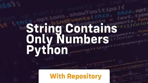 python if string contains only numbers