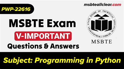 python important questions for semester exam