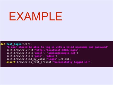 python integration test example