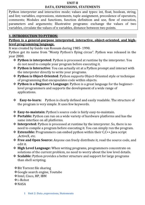 python interpreter and interactive mode notes