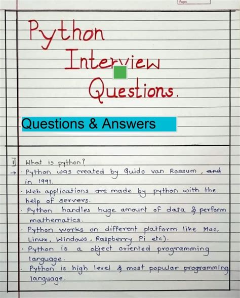 python interview questions for freshers pdf free download
