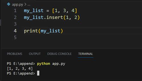 python list insert first element