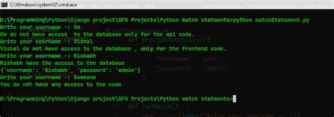 Python Match Case Geeksforgeeks