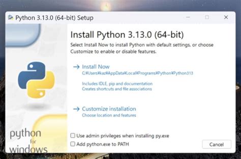 python modules installer option