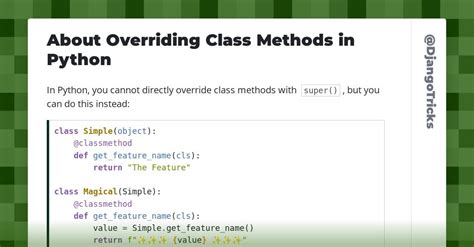 python overriding class methods