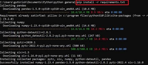 python package to install