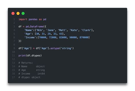 python pandas change column type to string