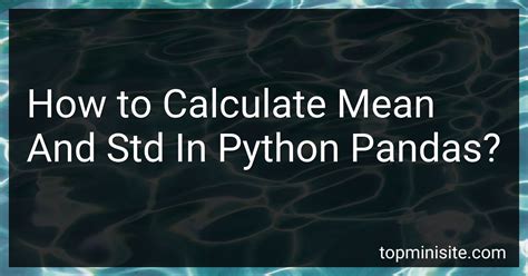 python pandas describe std