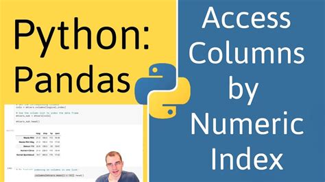 python pandas make column index