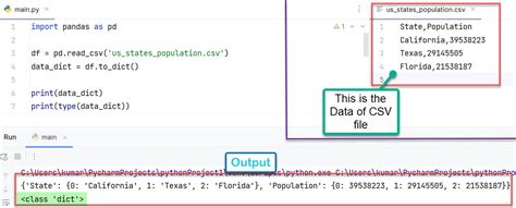 python pandas read csv to dictionary
