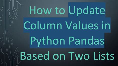 python pandas update column values based on condition