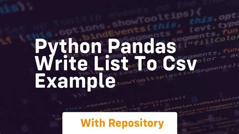 python pandas write csv example