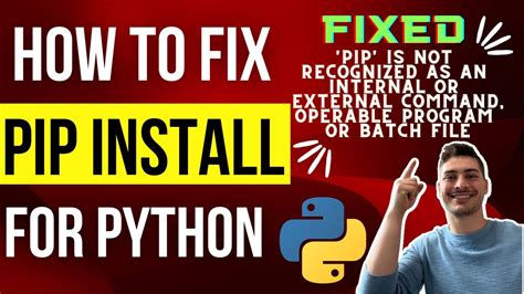 python pip command not working