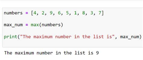 python print maximum number in list