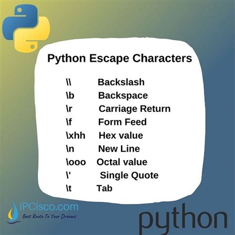 Python Printable Characters Escaped