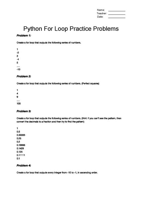python problems for practice pdf