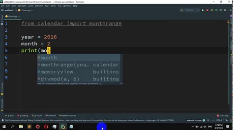 python program to find number of days in a given month and year