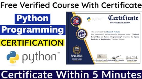 python programming online free course with certificate