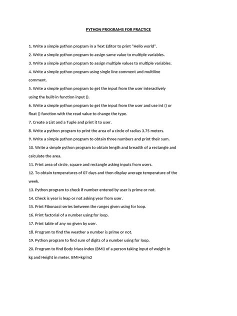 python programs to practice class 11