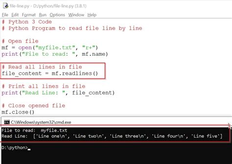 python read file line by line no newline