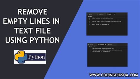 Python Remove Empty Lines From Text File