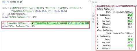python replace column values based on condition