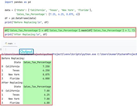 python replace value based on condition