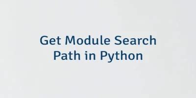 python search module path