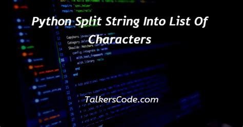 Python String As List Of Characters