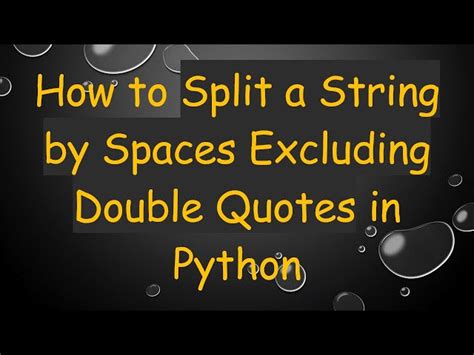 Python String Split Quotes