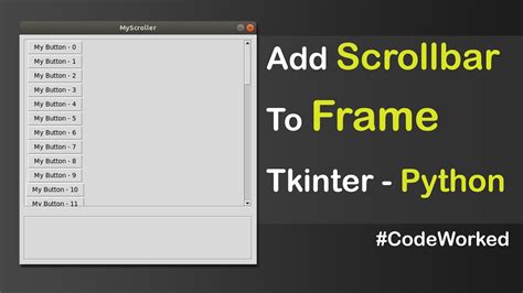 Python Tk Scrollbar Frame