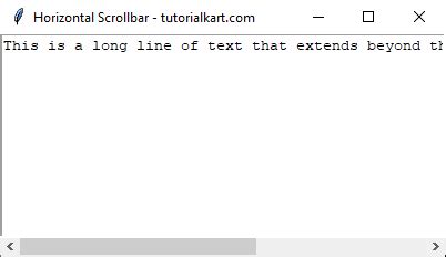 Python Tkinter Scrollbar Horizontal