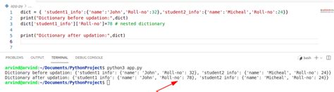 python update nested dict value