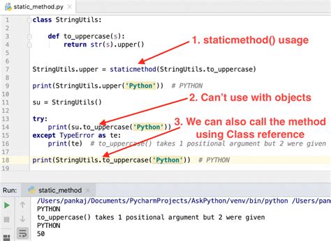 python use self in static method