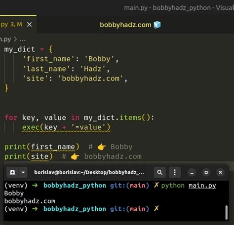 python variable in dictionary value