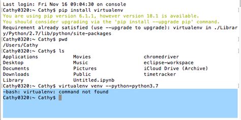 python venv pip command not found