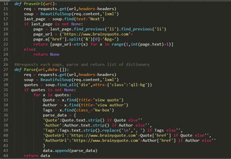 python web scraping script