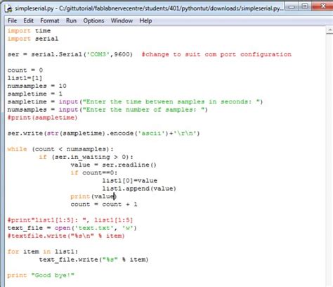 Python Write To Serial Port Example